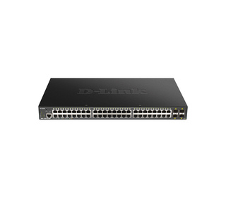 D-Link DGS-1250-52XMP Géré L3 Connexion Ethernet, supportant l'alimentation via ce port (PoE) Noir