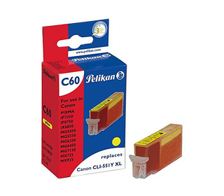 Pelikan C60 Y cartouche d'encre 1 pièce(s) Rendement élevé (XL) Jaune