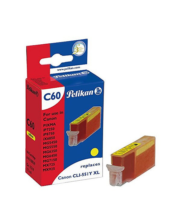 Pelikan C60 Y cartouche d'encre 1 pièce(s) Rendement élevé (XL) Jaune