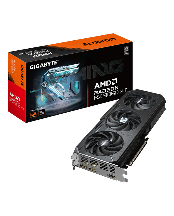 GIGABYTE Radeon RX 9060 XT GAMING 16G Carte Graphique - 16GB GDDR6, 128bit, PCI-E 5.0, 3230 MHz Fréquence du cœur, 2 x DisplayPo