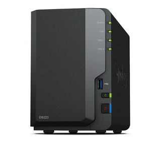 Synology DiskStation DS223 serveur de stockage NAS Bureau Realtek RTD1619B 2 Go DDR4 0 To