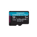 Kingston Technology Carte microSDXC Canvas Go Plus Gen4 200R A2 U3 de 1 To, pack unique sans ADP