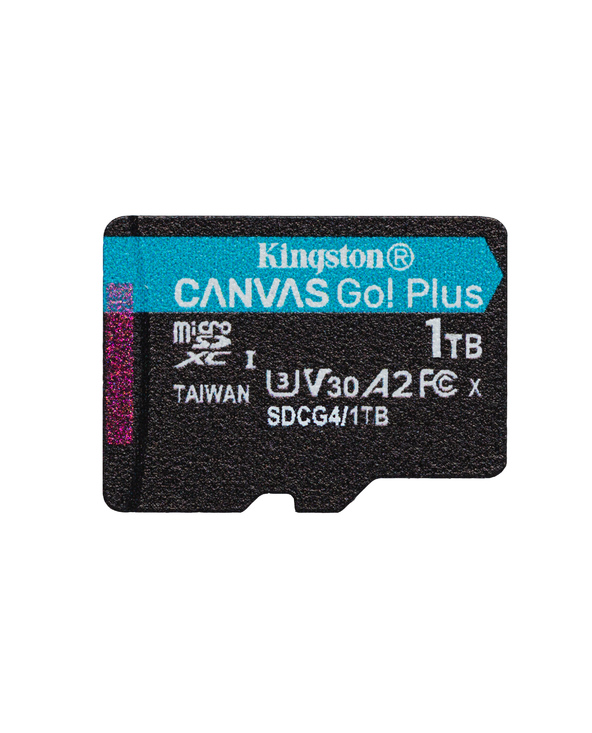 Kingston Technology Carte microSDXC Canvas Go Plus Gen4 200R A2 U3 de 1 To, pack unique sans ADP