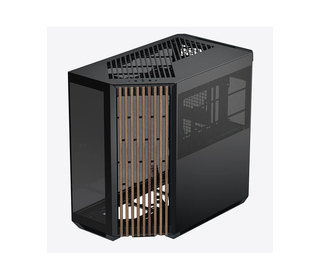 APNX V1-W-BK-v1 Midi Tower Noir, Bois