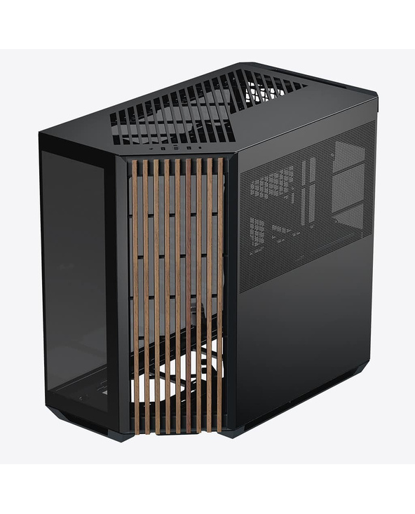APNX V1-W-BK-v1 Midi Tower Noir, Bois
