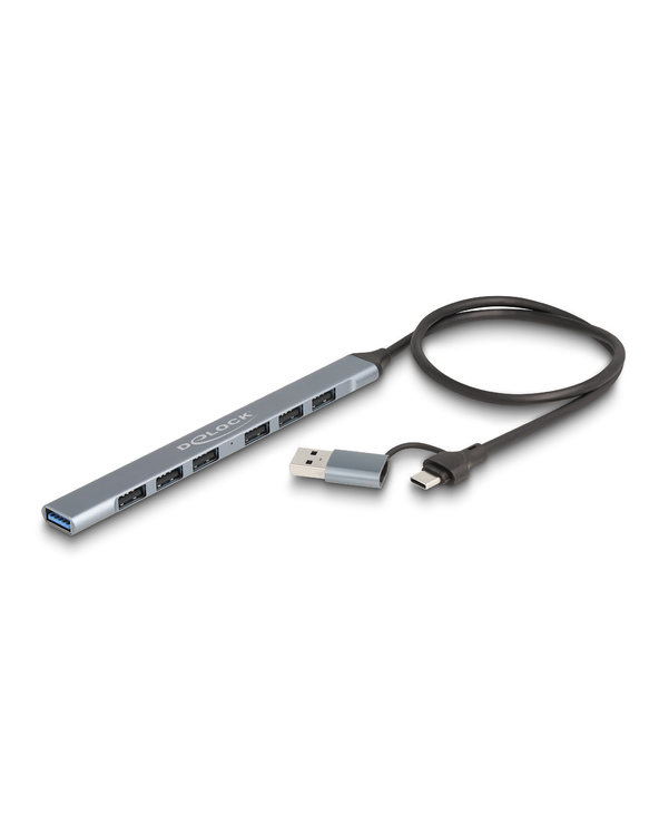 DeLOCK 64273 hub & concentrateur USB 3.2 Gen 1 (3.1 Gen 1) Type-C 5000 Mbit/s Gris