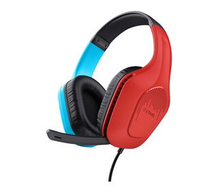 Trust GXT 416S Zirox Casque Avec fil Arceau Jouer Noir, Cyan, Rouge
