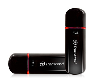 Transcend JetFlash 600 lecteur USB flash 4 Go USB Type-A 2.0 Noir
