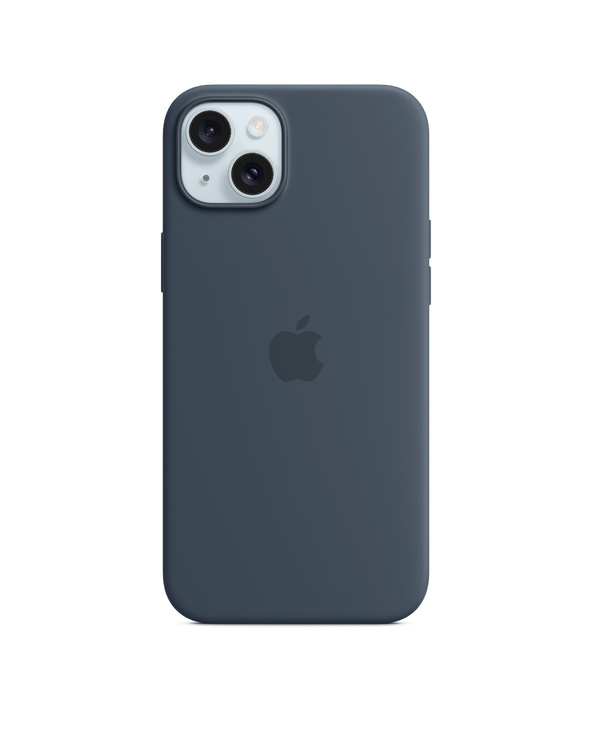 Apple Coque en silicone avec MagSafe pour iPhone 15 Plus - Bleu orage