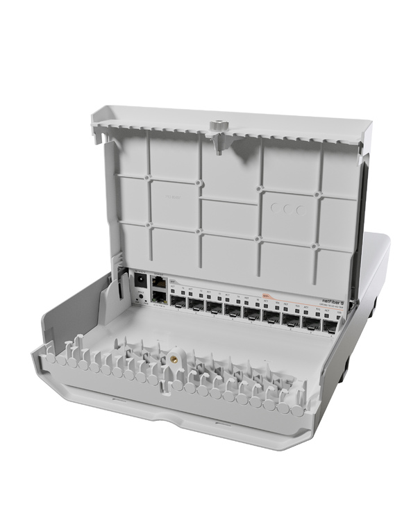 Mikrotik netFiber 9 Gigabit Ethernet (10/100/1000) Connexion Ethernet, supportant l'alimentation via ce port (PoE) Blanc