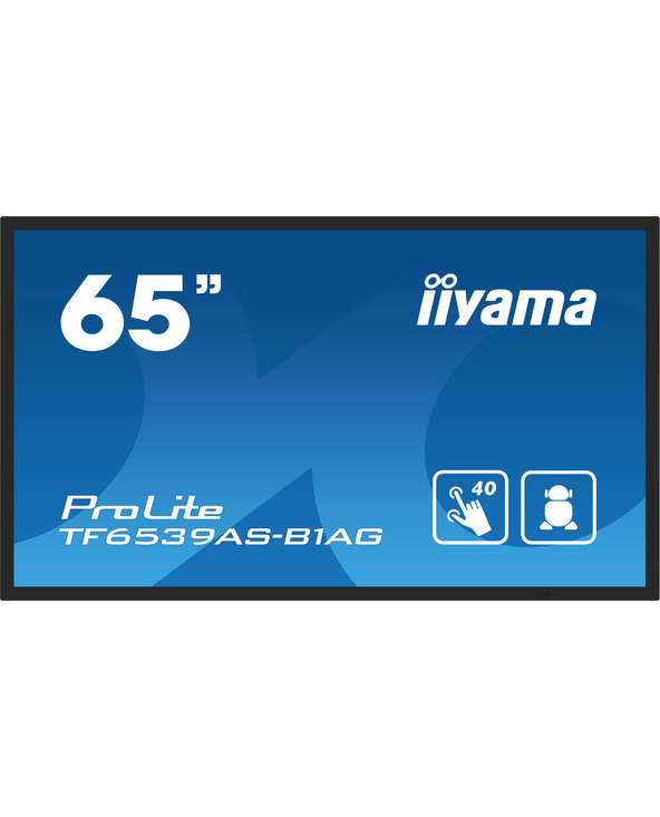 iiyama TF6539AS-B1AG Écran d'affichage dynamique Écran plat de signalisation numérique 163,8 cm (64.5") LED 500 cd/m² 4K Ultra H
