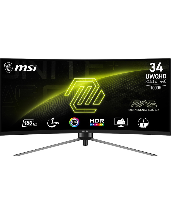 MSI MAG 345CQRDE 34" UltraWide Dual Quad HD 1 ms Noir
