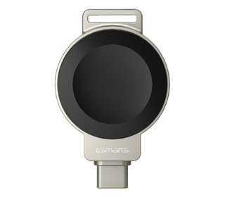 4smarts 541478 chargeur d'appareils mobiles Smartwatch Noir, Argent USB Recharge sans fil Intérieure, Extérieure