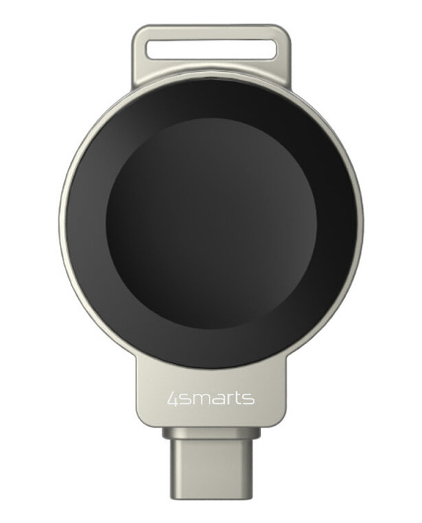 4smarts 541478 chargeur d'appareils mobiles Smartwatch Noir, Argent USB Recharge sans fil Intérieure, Extérieure