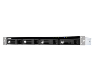 QNAP TR-004U Boîtier de disques de stockage Boîtier disque dur/SSD Noir, Gris 2.5/3.5"