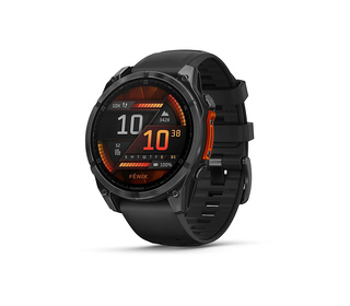Garmin Fenix 8 3,56 cm (1.4") AMOLED 47 mm Numérique 454 x 454 pixels Écran tactile Noir Wifi GPS (satellite)