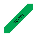 Brother TC-701 ruban d'étiquette Noir sur vert