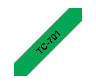 Brother TC-701 ruban d'étiquette Noir sur vert