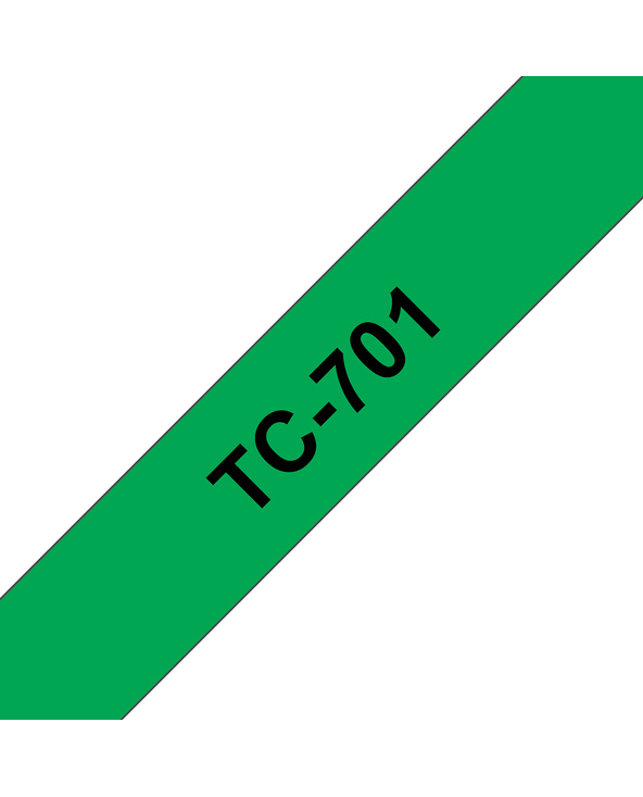 Brother TC-701 ruban d'étiquette Noir sur vert