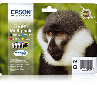 Epson Monkey Multipack "Singe" 4 couleurs - Encre DURABrite Ultra noire, cyan, magenta, jaune
