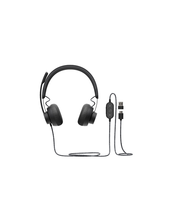 Logitech 981-000875 écouteur/casque Avec fil Arceau Appels/Musique USB Type-C Graphite
