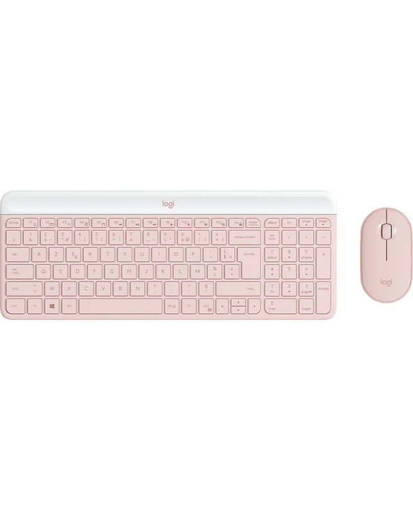Logitech 920-011316 clavier Souris incluse Bureau RF sans fil AZERTY Français Rose