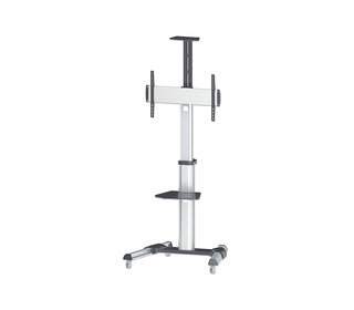 Manhattan 461245 support d'écran plat pour bureau 177,8 cm (70") Sol Noir, Argent