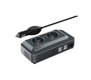 DLH DY-SU4700 adaptateur de puissance & onduleur Auto 200 W Noir