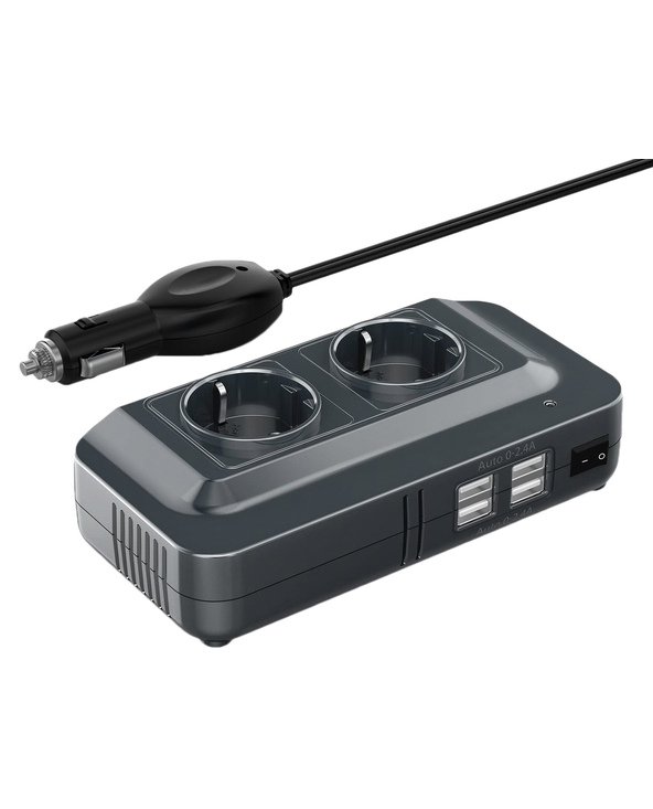 DLH DY-SU4700 adaptateur de puissance & onduleur Auto 200 W Noir