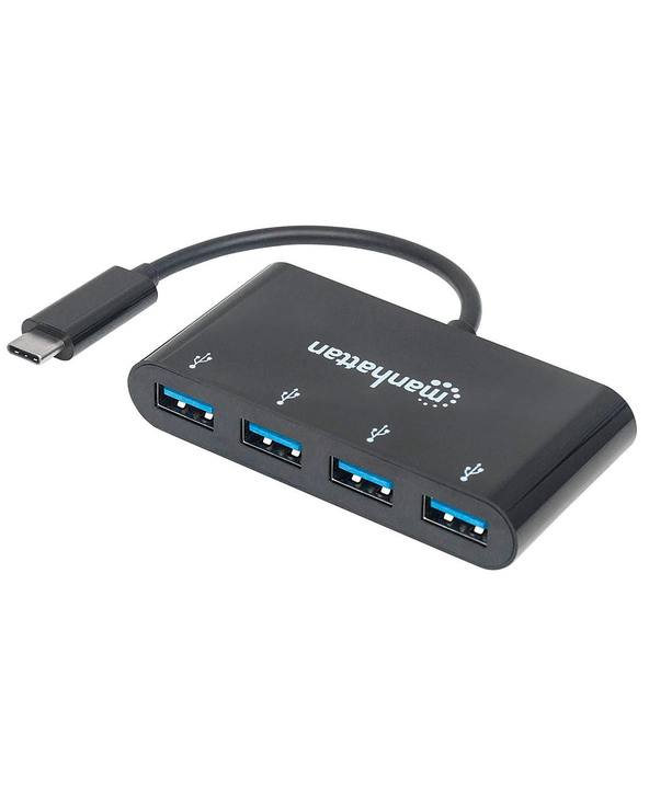 Manhattan 162746 hub & concentrateur USB 3.2 Gen 1 (3.1 Gen 1) Type-C 5000 Mbit/s Noir
