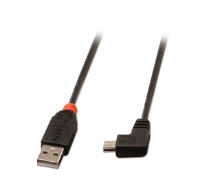 Lindy 31970 câble USB USB 2.0 0,5 m USB A Mini-USB B Noir