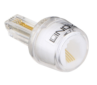 Lindy 75004 connecteur de fils RJ-10 4P4C Transparent