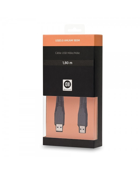 D2 Diffusion D2USB180 câble USB USB 2.0 1,8 m USB A Noir
