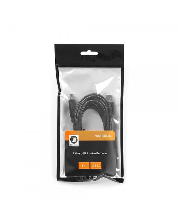 D2 Diffusion D2RALUSB300 câble USB USB 2.0 3 m USB A Noir