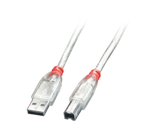 Lindy 41755 câble USB USB 2.0 5 m USB A USB B Transparent