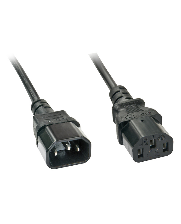 Lindy 30331 câble électrique Noir 2 m Coupleur C14 Coupleur C13