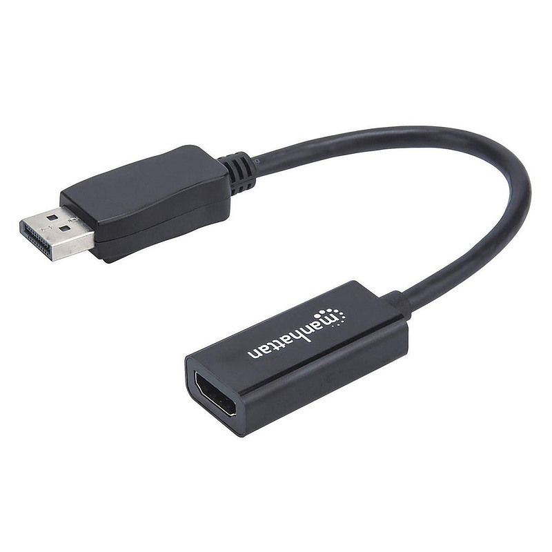 Manhattan 151634 câble vidéo et adaptateur 0,15 m HDMI Type A (Standard) DisplayPort Noir