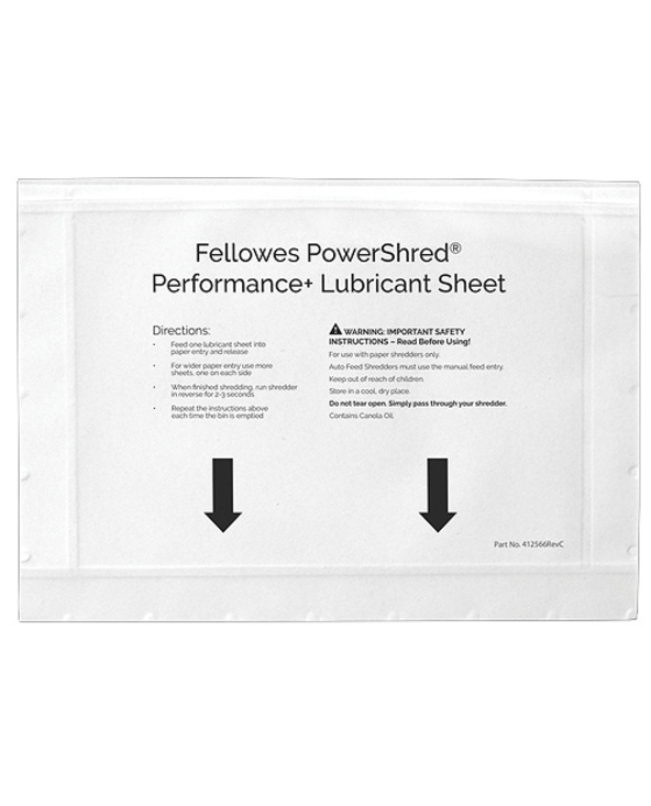 Fellowes 4025601 accessoire pour déchiqueteuse à papier Feuilles lubrifiantes 10 pièce(s) Fellowes 4025601 accessoire pour déchiqueteuse à papier Feuilles lubrifiantes 10 pièce(s)