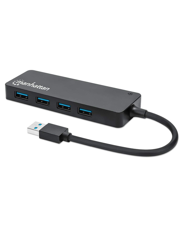Manhattan 164900 hub & concentrateur USB 3.2 Gen 1 (3.1 Gen 1) Type-A 5000 Mbit/s Noir