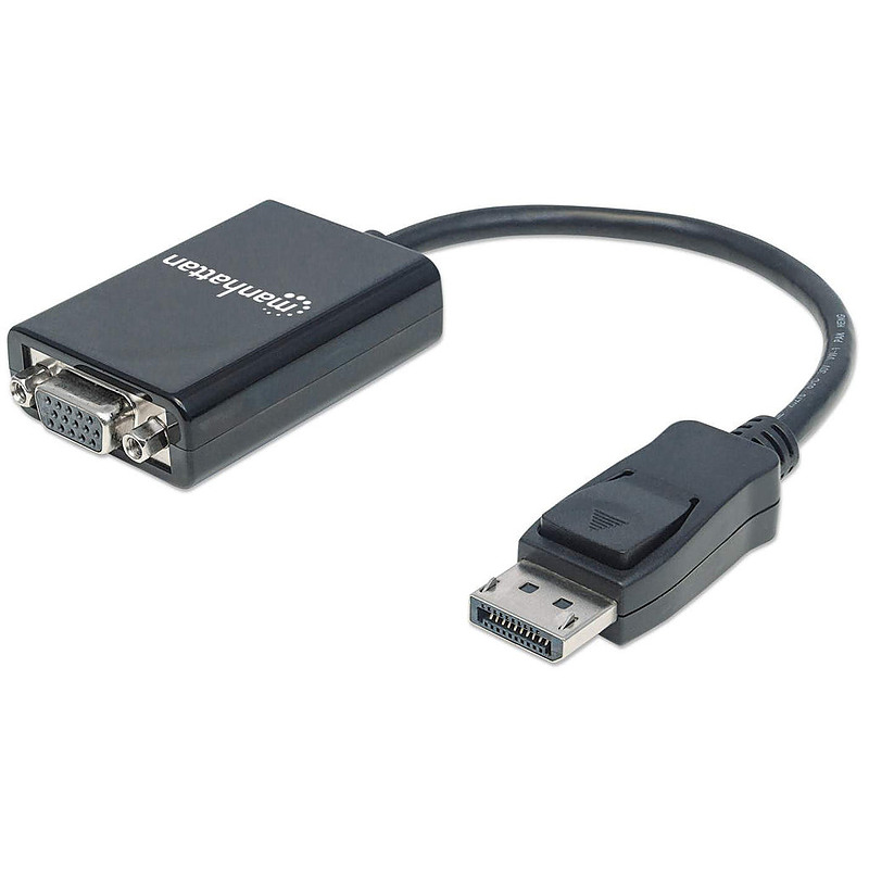Manhattan 151962 câble vidéo et adaptateur 0,15 m DisplayPort VGA (D-Sub) Noir