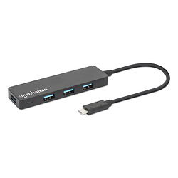 Manhattan 164924 hub & concentrateur USB 3.2 Gen 1 (3.1 Gen 1) Type-C 5000 Mbit/s Noir