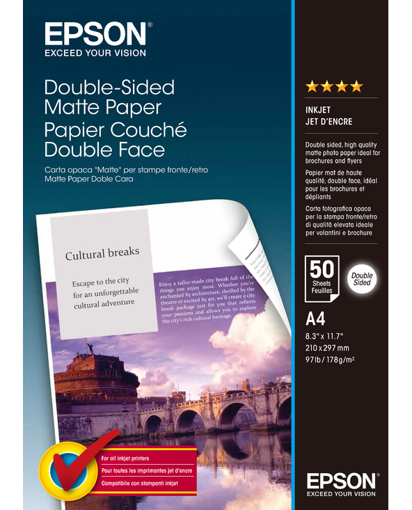 Epson Double-Sided Matte Paper - A4 - 50 Feuilles