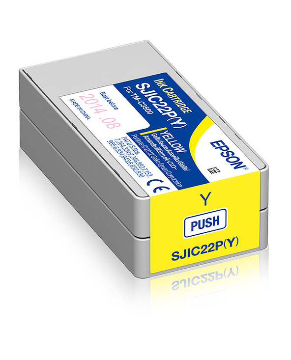 Epson SJIC22P(Y): Ink cartridge for ColorWorks C3500 (yellow)