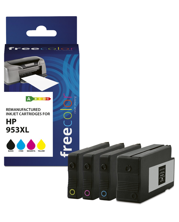 Freecolor K10452F7 cartouche d'encre 4 pièce(s) Compatible High (L) Yield Noir, Cyan, Magenta, Jaune