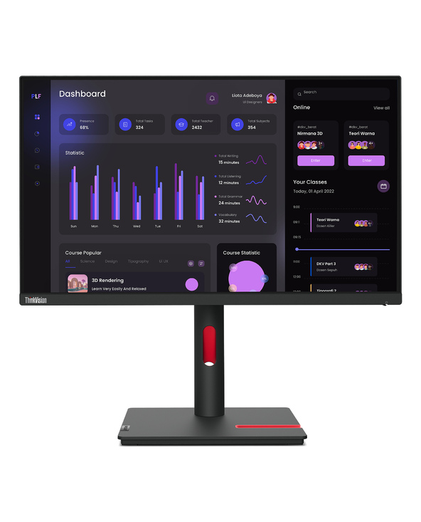 Lenovo ThinkVision T24I-30 23.8" LED Full HD 6 ms Noir