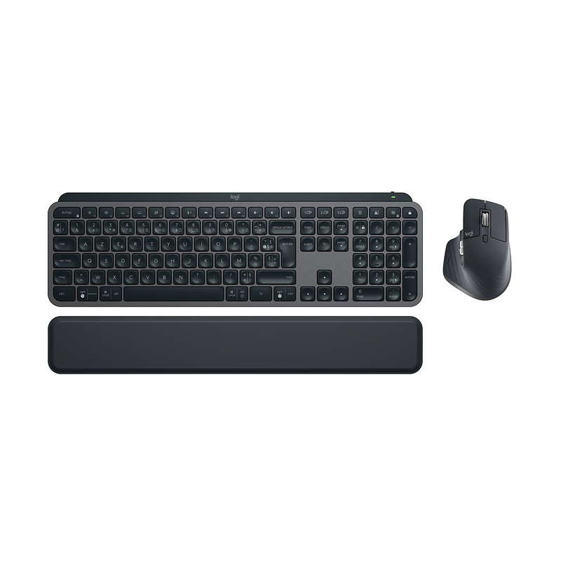 Logitech 920-011607 clavier Souris incluse Bureau RF sans fil + Bluetooth AZERTY Belge Graphite