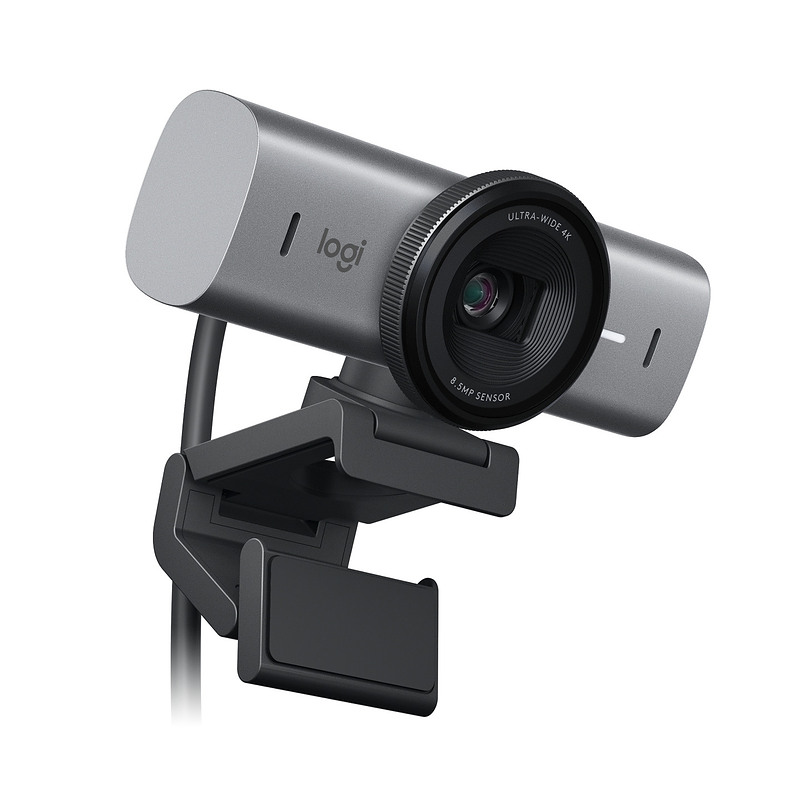 Logitech 960-001530 webcam 8,5 MP 4096 x 2160 pixels USB 3.2 Gen 1 (3.1 Gen 1) Aluminium, Noir