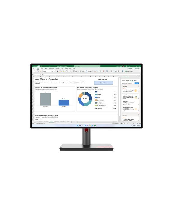 Lenovo ThinkVision P27H-30 27" LCD Quad HD 6 ms Noir