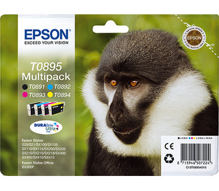 Epson Monkey Multipack "Singe" 4 couleurs - Encre DURABrite Ultra noire, cyan, magenta, jaune