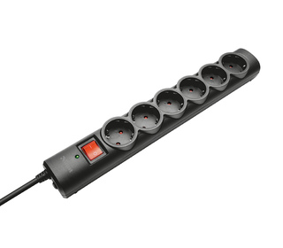 Trust 21059 protection surtension Noir 6 sortie(s) CA 1,8 m